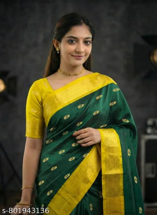 Green_Sico_Silk_Paithani_Zari_Border_Party_Saree_For_Women