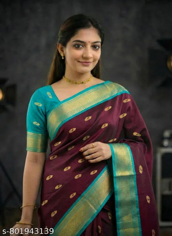 Maroon_Sico_Silk_Paithani_Zari_Border_Party_Saree_For_Women