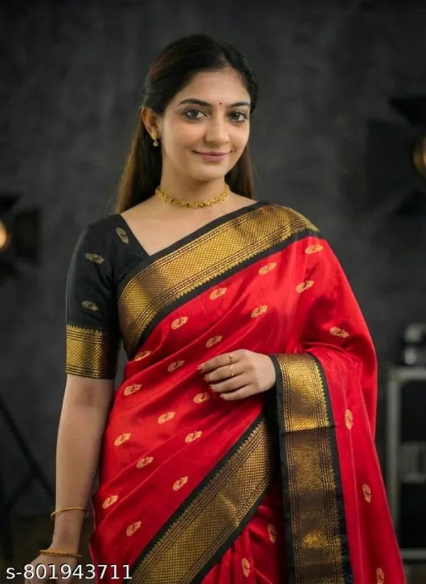 Red_Sico_Silk_Paithani_Zari_Border_Saree_For_Women