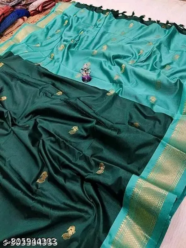 Teal_Sico_Silk_Paithani_Big_Zari_Border_Saree_For_Women