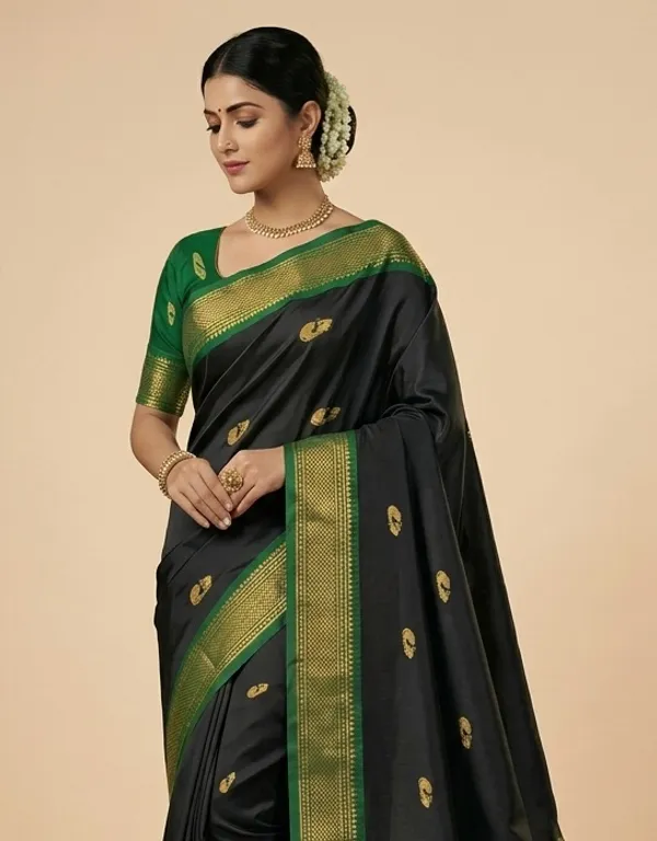 Black_Sico_Silk_Paithani_Woven_Saree_For_Women