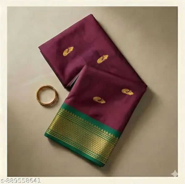 Maroon_Sico_Silk_Paithani_Zari_Border_Pallu_Saree_For_Women