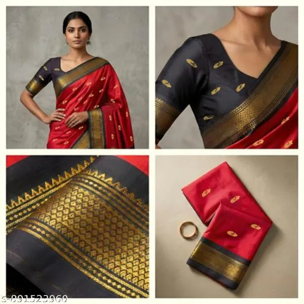 Red_Sico_Silk_Paithani_Zari_Border_Saree_For_Women