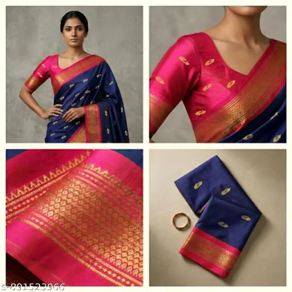 Blue_Sico_Silk_Paithani_Zari_Border_Designer_Saree_For_Women