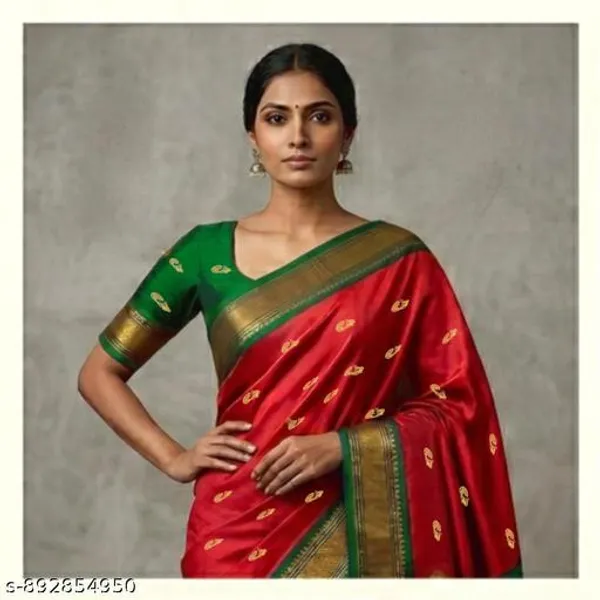 Red_Sico_Silk_Paithani_Zari_Border_Saree_For_Women
