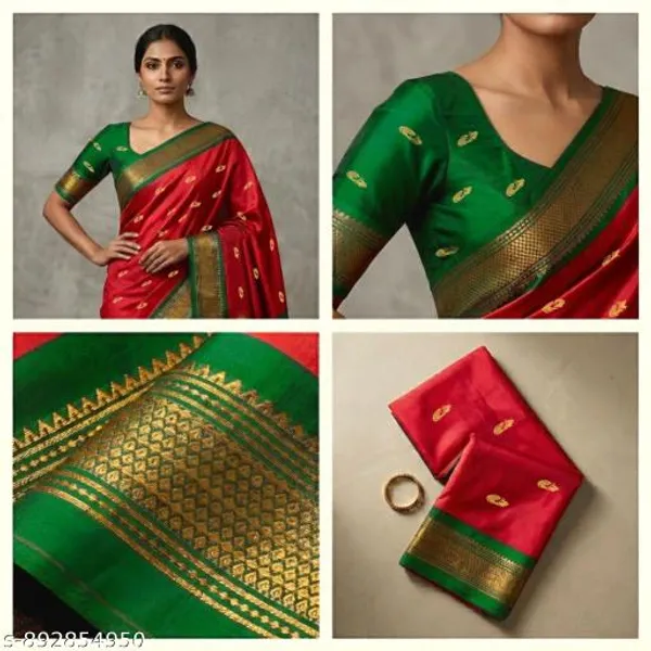 Red_Sico_Silk_Paithani_Zari_Border_Saree_For_Women