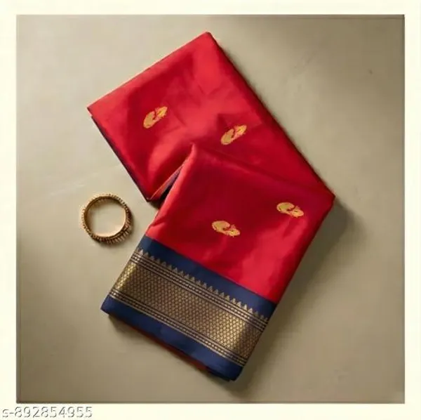 Red_Sico_Silk_Paithani_Zari_Border_Saree_For_Women
