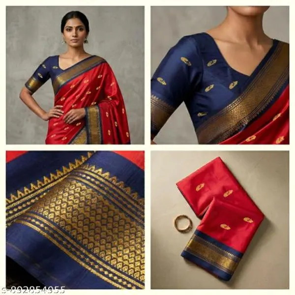 Red_Sico_Silk_Paithani_Zari_Border_Saree_For_Women