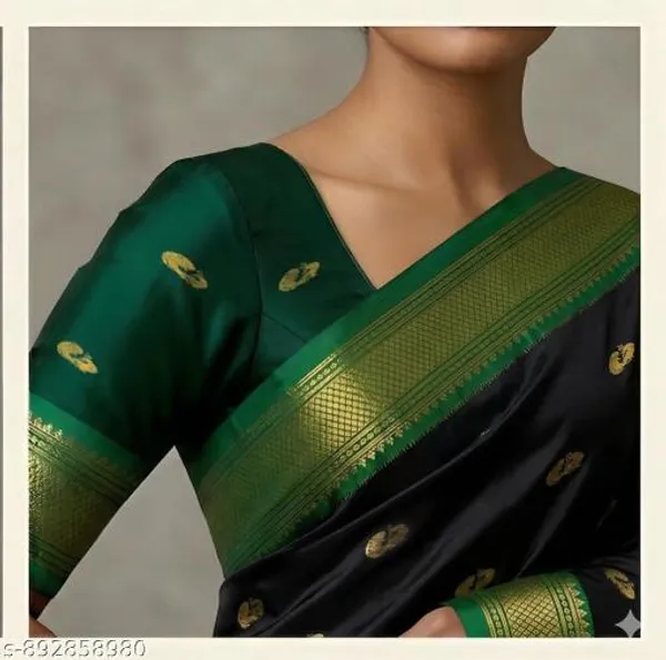 Black_Sico_Silk_Paithani_Temple_Border_Zari_Saree_For_Women