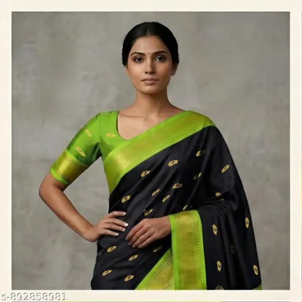 Black_Sico_Silk_Paithani_Temple_Border_Zari_Saree_For_Women