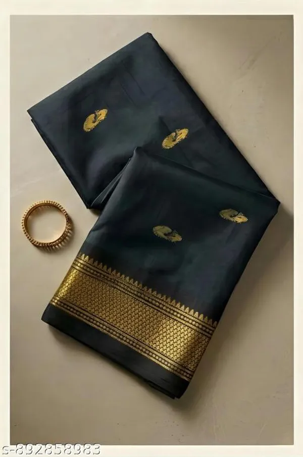 Black_Sico_Silk_Paithani_Temple_Border_Zari_Saree_For_Women