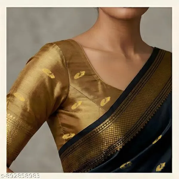 Black_Sico_Silk_Paithani_Temple_Border_Zari_Saree_For_Women