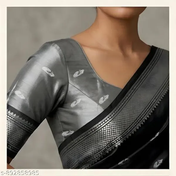 Black_Sico_Silk_Paithani_Temple_Border_Big_Pallu_Saree_For_Women