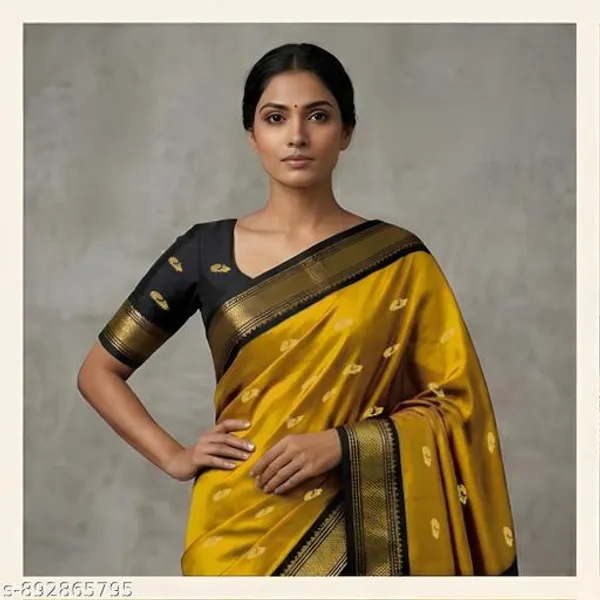 Golden_Sico_Silk_Paithani_Zari_Border_Saree_For_Women