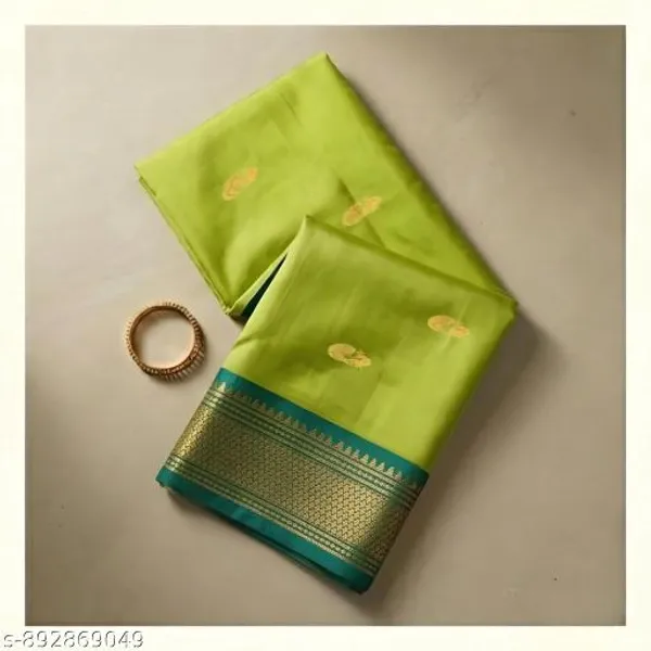 Lime_Sico_Silk_Paithani_Zari_Work_Saree_For_Women