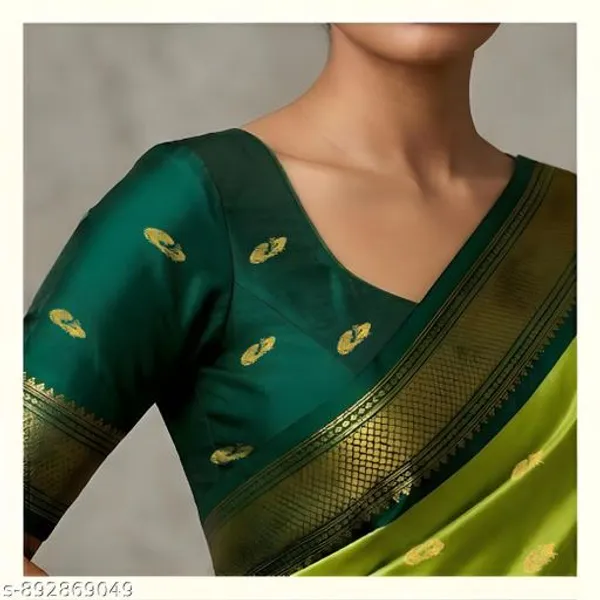 Lime_Sico_Silk_Paithani_Zari_Work_Saree_For_Women