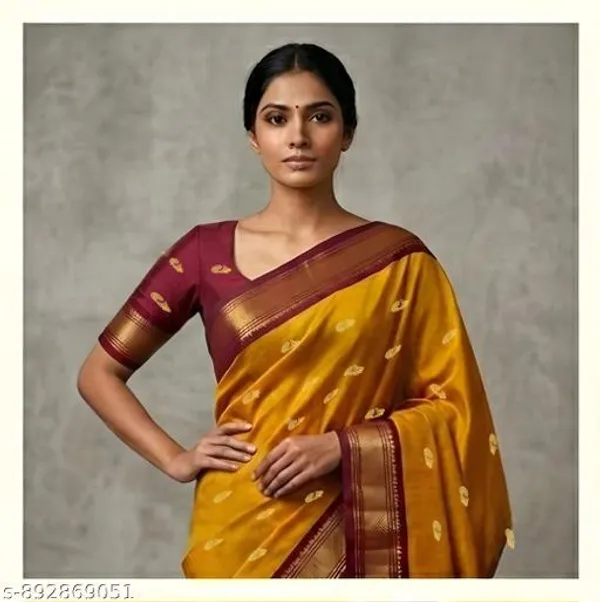 Yellow_Sico_Silk_Paithani_Zari_Work_Grand_Pallu_Saree_For_Women