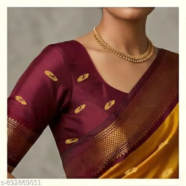 Yellow_Sico_Silk_Paithani_Zari_Work_Grand_Pallu_Saree_For_Women
