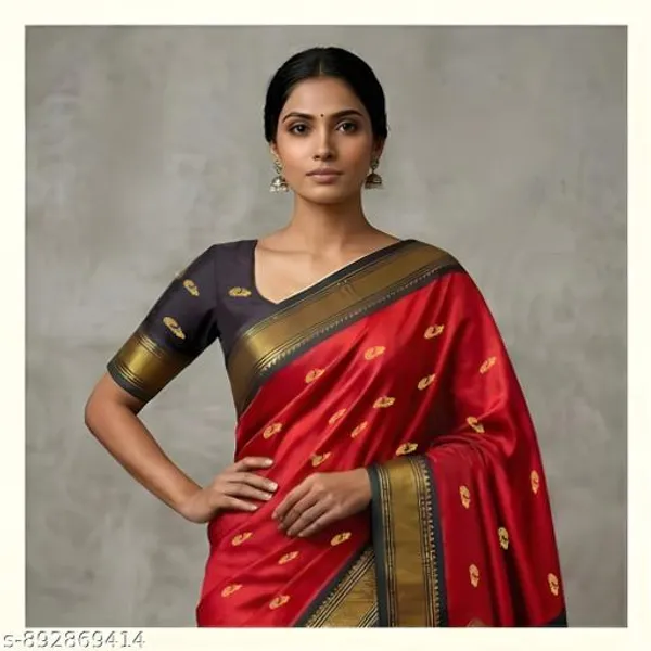 Red_Sico_Silk_Paithani_Temple_Border_Grand_Pallu_Saree_For_Women