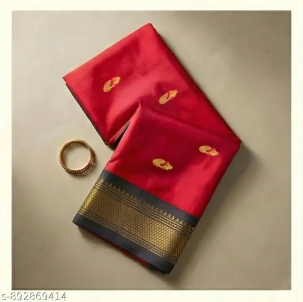 Red_Sico_Silk_Paithani_Temple_Border_Grand_Pallu_Saree_For_Women