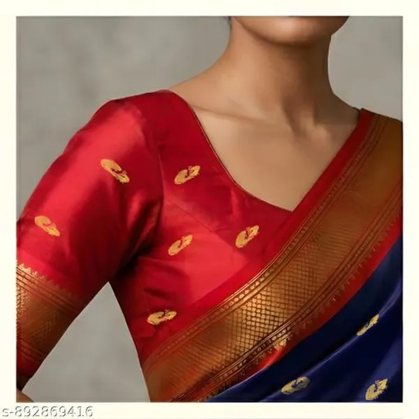 Blue_Sico_Silk_Paithani_Zari_Work_Temple_Border_Saree_For_Women