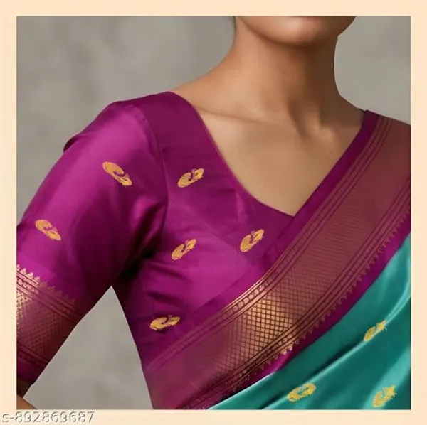 Sky_Blue_Sico_Silk_Paithani_Zari_Work_Grand_Pallu_Saree_For_Women