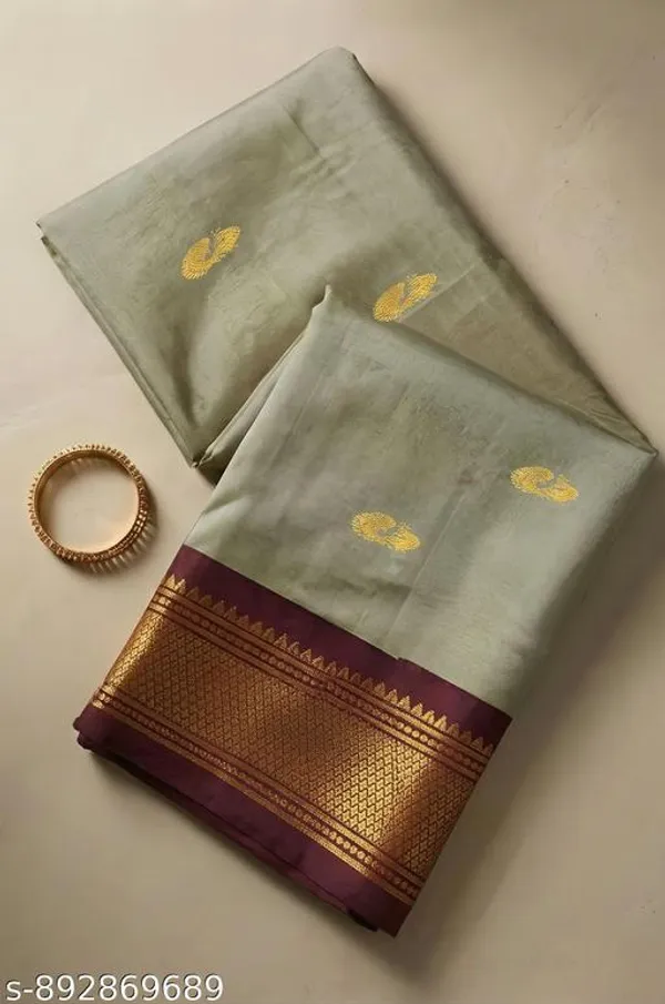 Grey_Sico_Silk_Paithani_Zari_Work_Woven_Pallu_Saree_For_Women