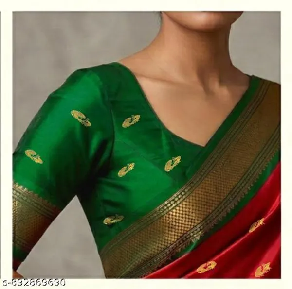 Red_Sico_Silk_Paithani_Zari_Work_Temple_Border_Saree_For_Women