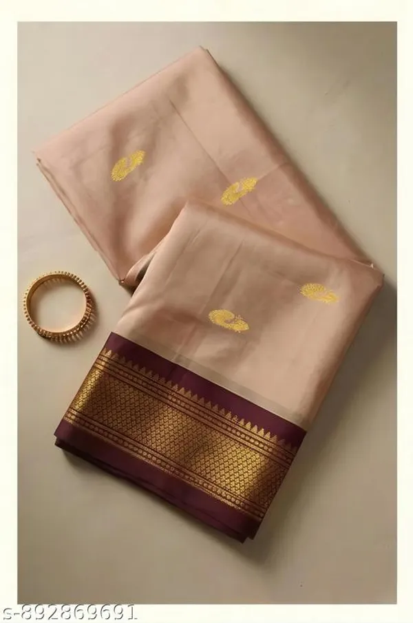 Beige_Sico_Silk_Paithani_Zari_Work_Grand_Pallu_Saree_For_Women