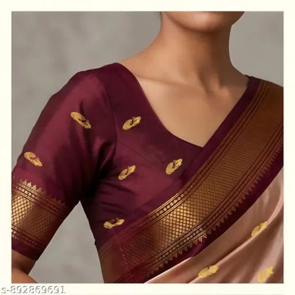 Beige_Sico_Silk_Paithani_Zari_Work_Grand_Pallu_Saree_For_Women