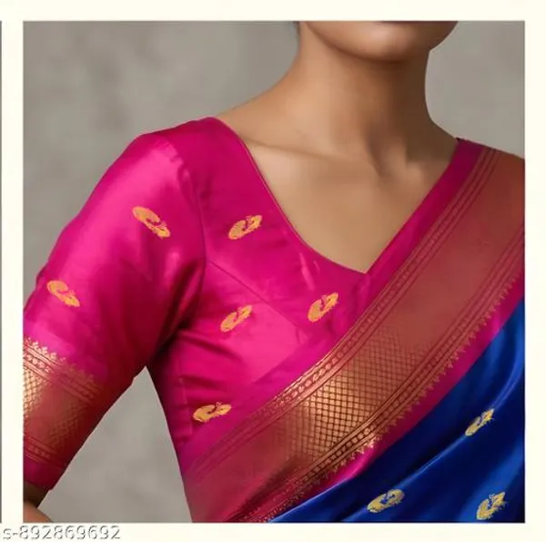 Blue_Sico_Silk_Paithani_Temple_Border_Zari_Work_Pallu_Saree_For_Women