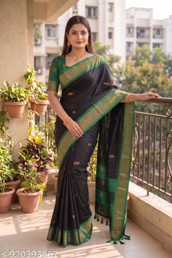 Black_Sico_Silk_Paithani_Zari_Border_Saree_For_Women