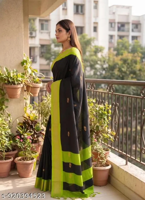 Black_Sico_Silk_Paithani_Zari_Border_Party_Wear_Saree_For_Women