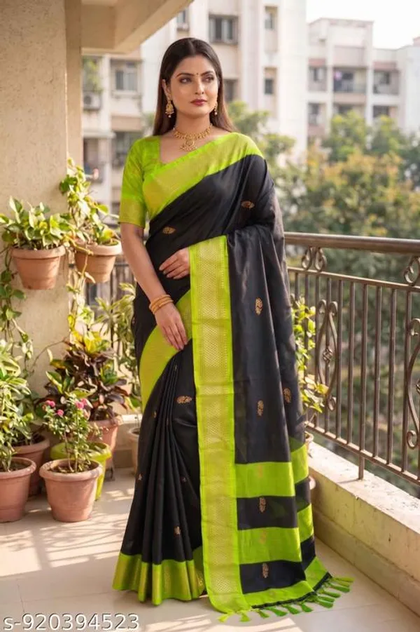 Black_Sico_Silk_Paithani_Zari_Border_Party_Wear_Saree_For_Women