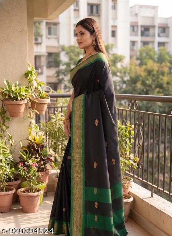 Black_Sico_Silk_Paithani_Zari_Border_Party_Wear_Saree_For_Women
