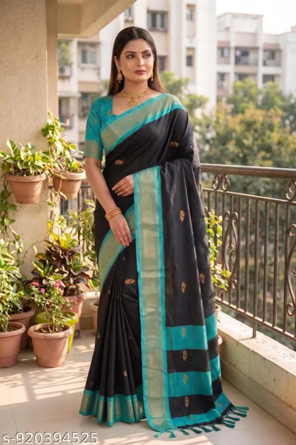 Black_Sico_Silk_Paithani_Zari_Border_Party_Wear_Saree_For_Women