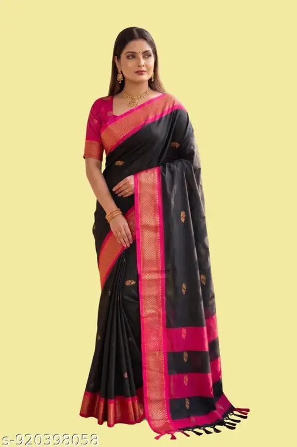 Black_Sico_Silk_Paithani_Zari_Border_Party_Wear_Saree_For_Women