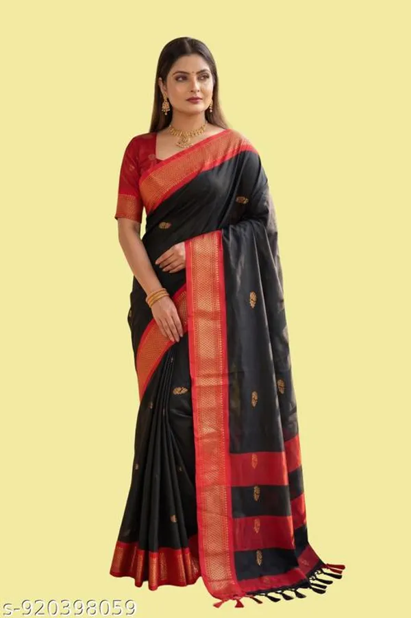 Black_Sico_Silk_Zari_Border_Paithani_Saree_For_Women