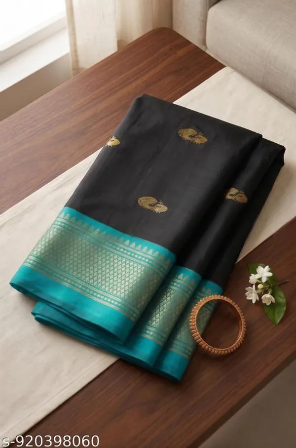 Black_Sico_Silk_Paithani_Zari_Border_Designer_Saree_For_Women