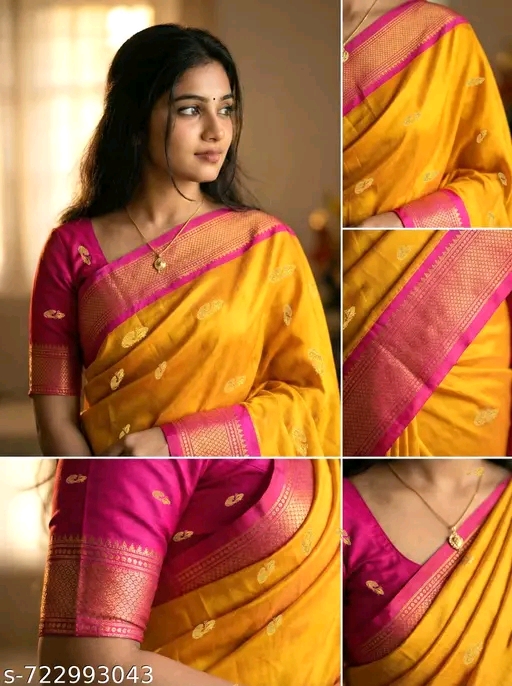 Orange_Sico_Silk_Paithani_Zari_Border_Saree_For_Women