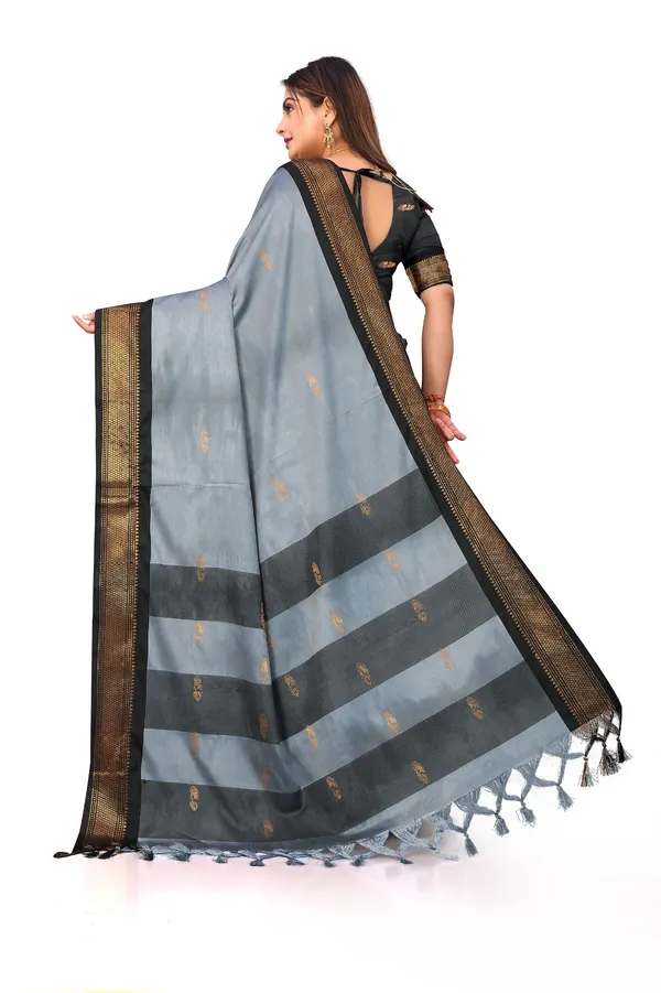 Grey_Sico_Silk_Paithani_Woven_Saree_For_Women