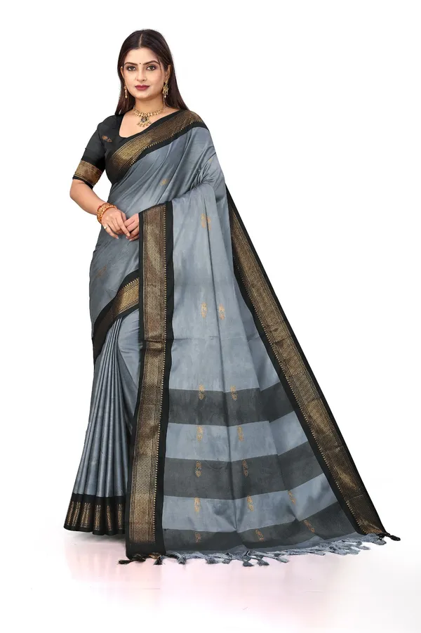Grey_Sico_Silk_Paithani_Woven_Saree_For_Women