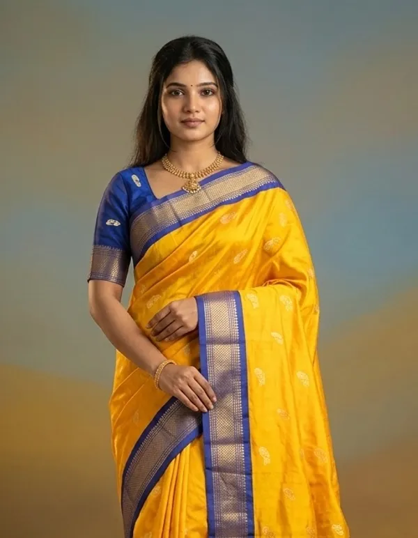 Yellow_Sico_Silk_Paithani_Woven_Border_Designer_Pallu_Saree_For_Women