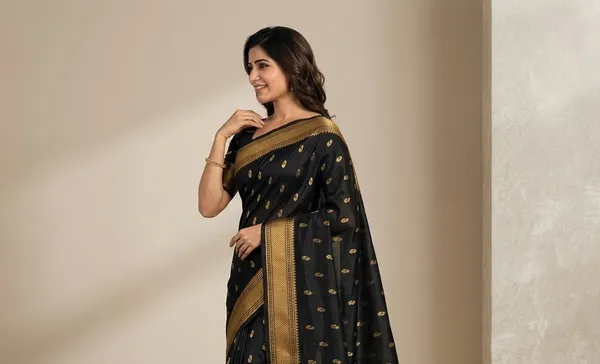 Black_Sico_Silk_Paithani_Zari_Gold_Border_Saree_For_Women
