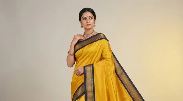 Yellow_Sico_Silk_Paithani_Saree_For_Women