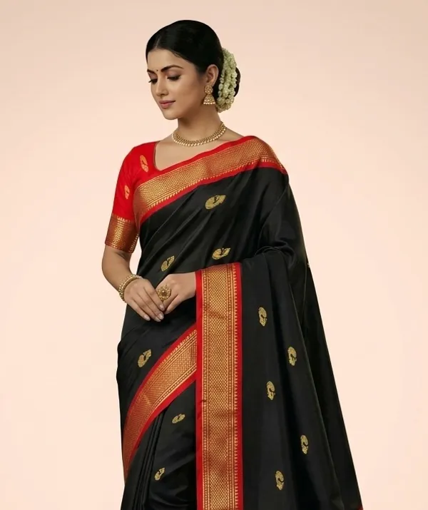 Black_Sico_Silk_Paithani_Traditional_Saree_For_Women
