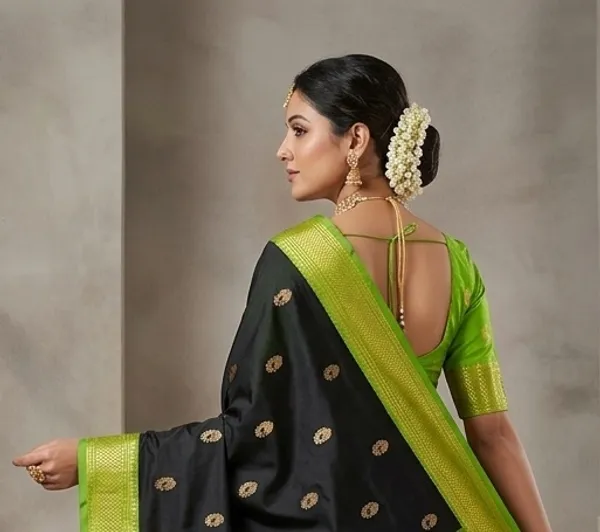 Black_Sico_Silk_Paithani_Traditional_Pallu_Saree_For_Women