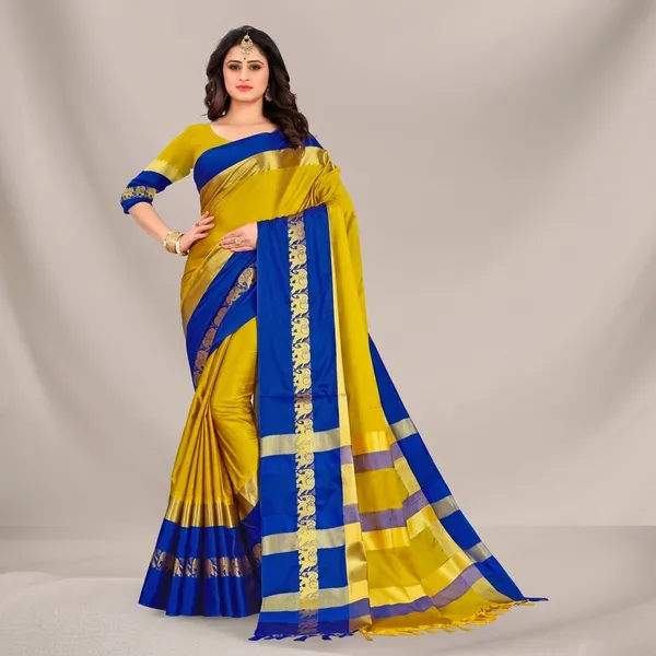 Yellow_Sico_Silk_Paithani_Woven_Saree_For_Women