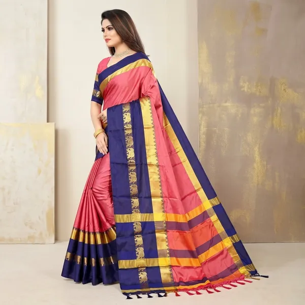 Pink_Sico_Silk_Paithani_Zari_Border_Saree_For_Women