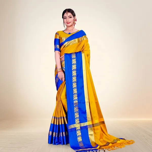 Yellow_Sico_Silk_Paithani_Traditional_Saree_For_Women